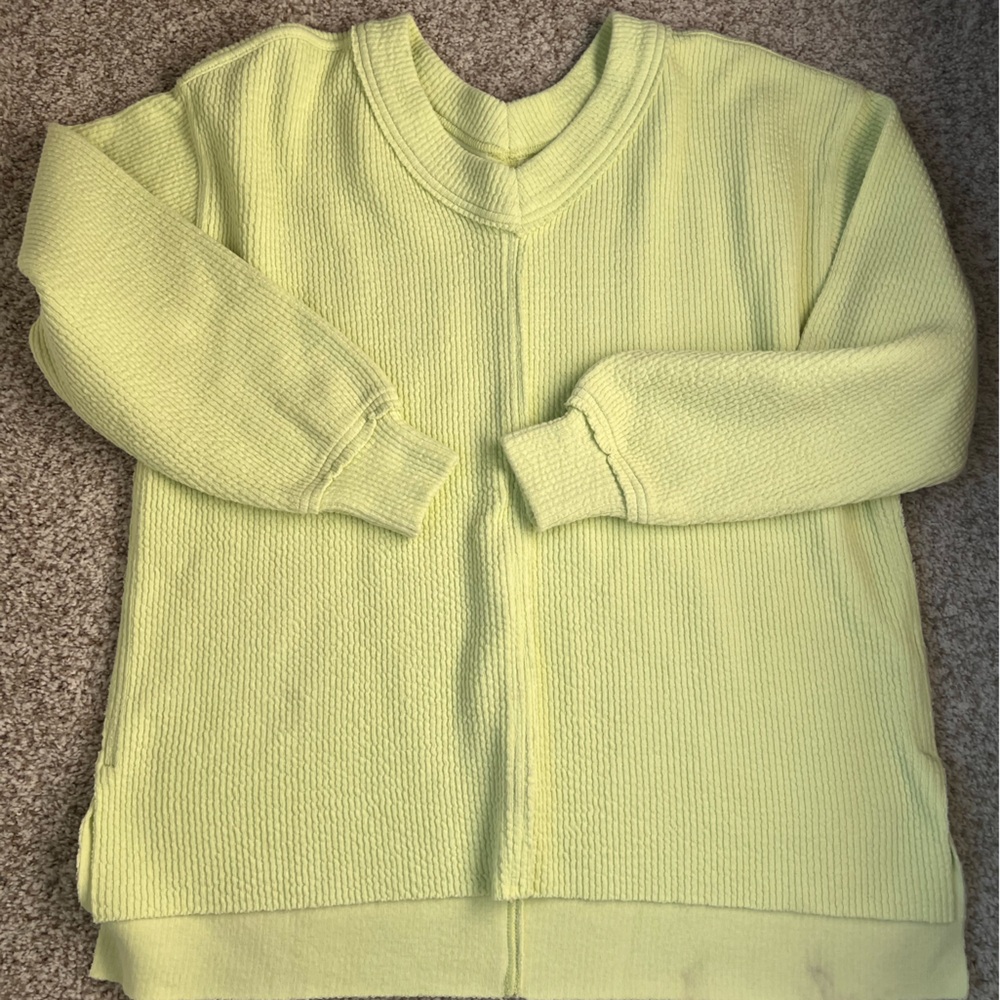 Aerie Light Green Crew Neck Sweater